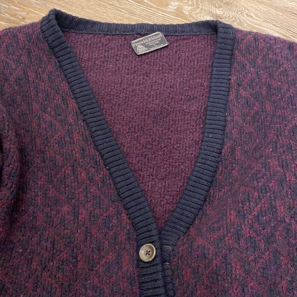 100% wool Preswick & Moore purple patterned sweater - Picture 5 of 5